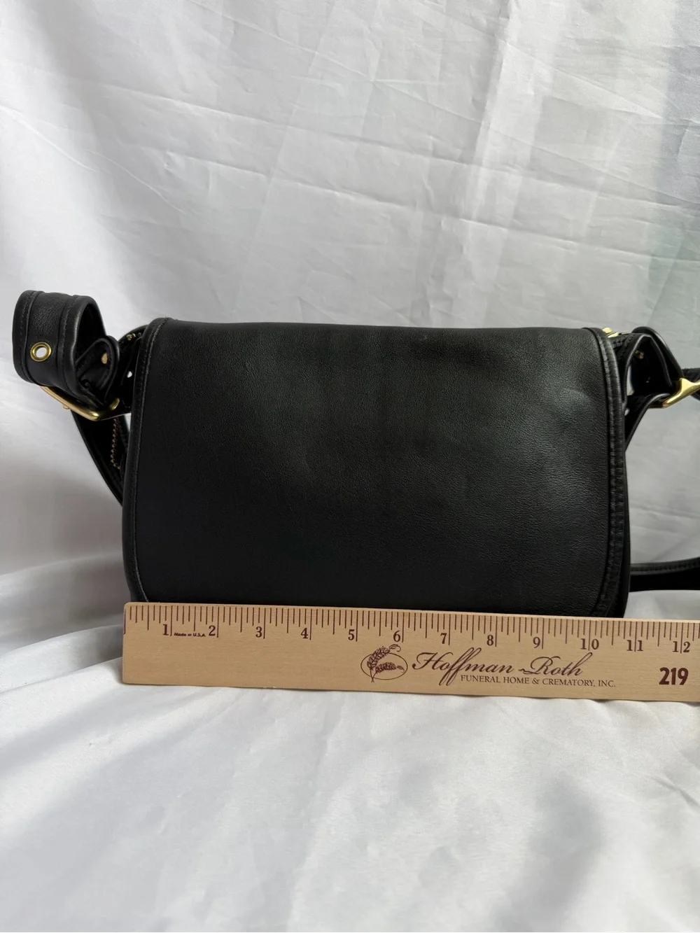Vintage Coach Legacy Patricia 9951 Black Leather Saddle Crossbody Bag USA Era - Picture 2 of 16